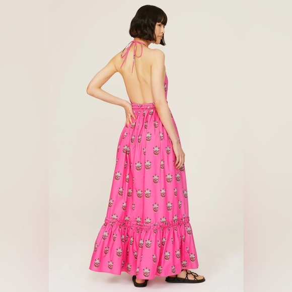 RHODE SALENA DRESS MARIGOLD FLOWER HOT PINK Size XL - Picture 5 of 7